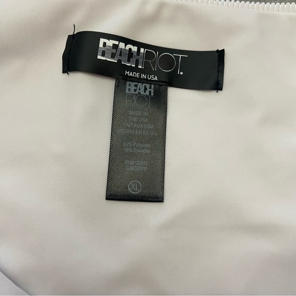 New! Beach Riot Celine one piece swimsuit white 4487 - Picture 11 of 13